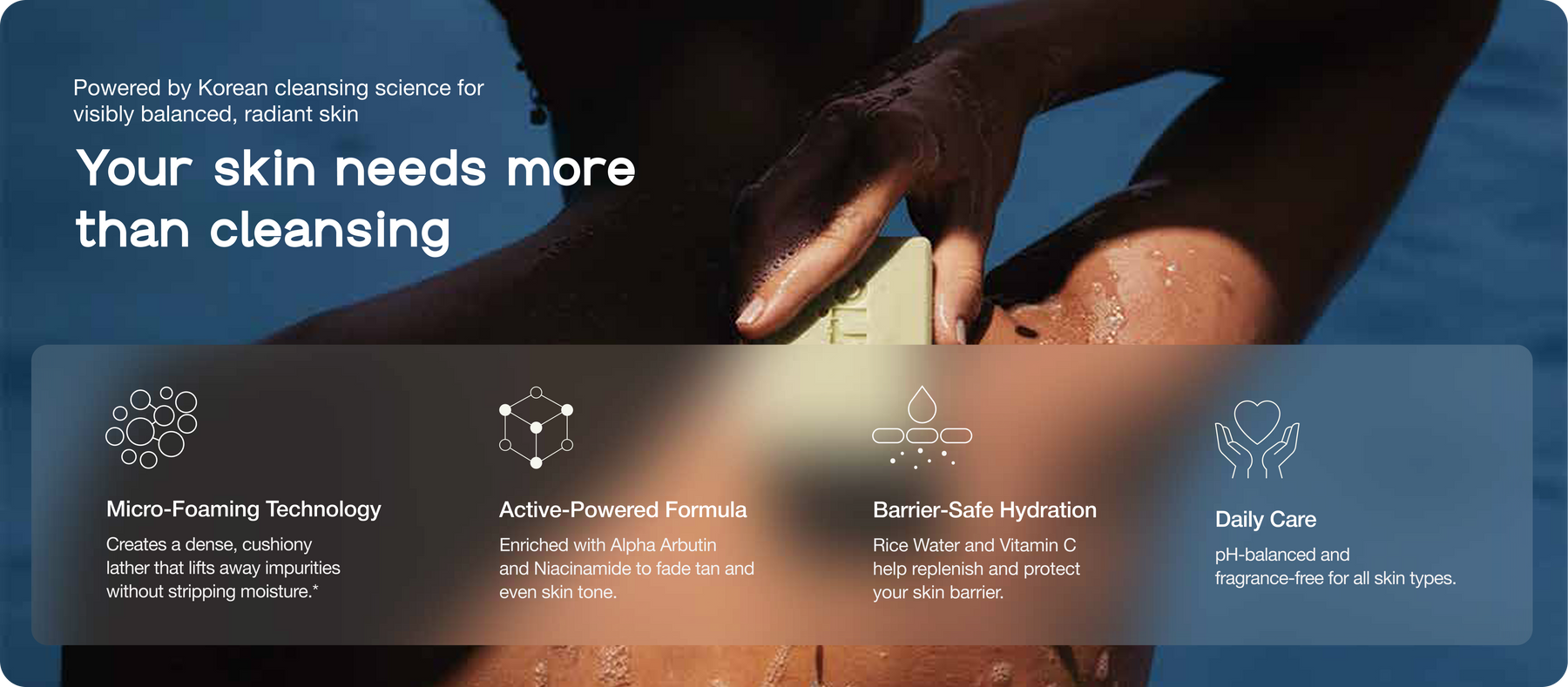 Your skin needs morethan cleansing